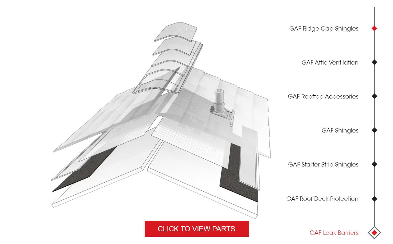 gaf roof parts